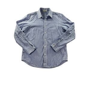 Alex Mill Wash & Go Shirt Mens Small Blue White Striped Button Down Poplin